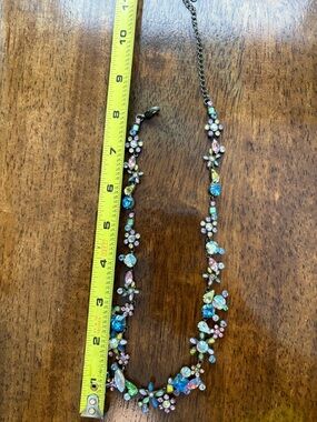 Sorrelli Multicolor Floral Crystal Necklace